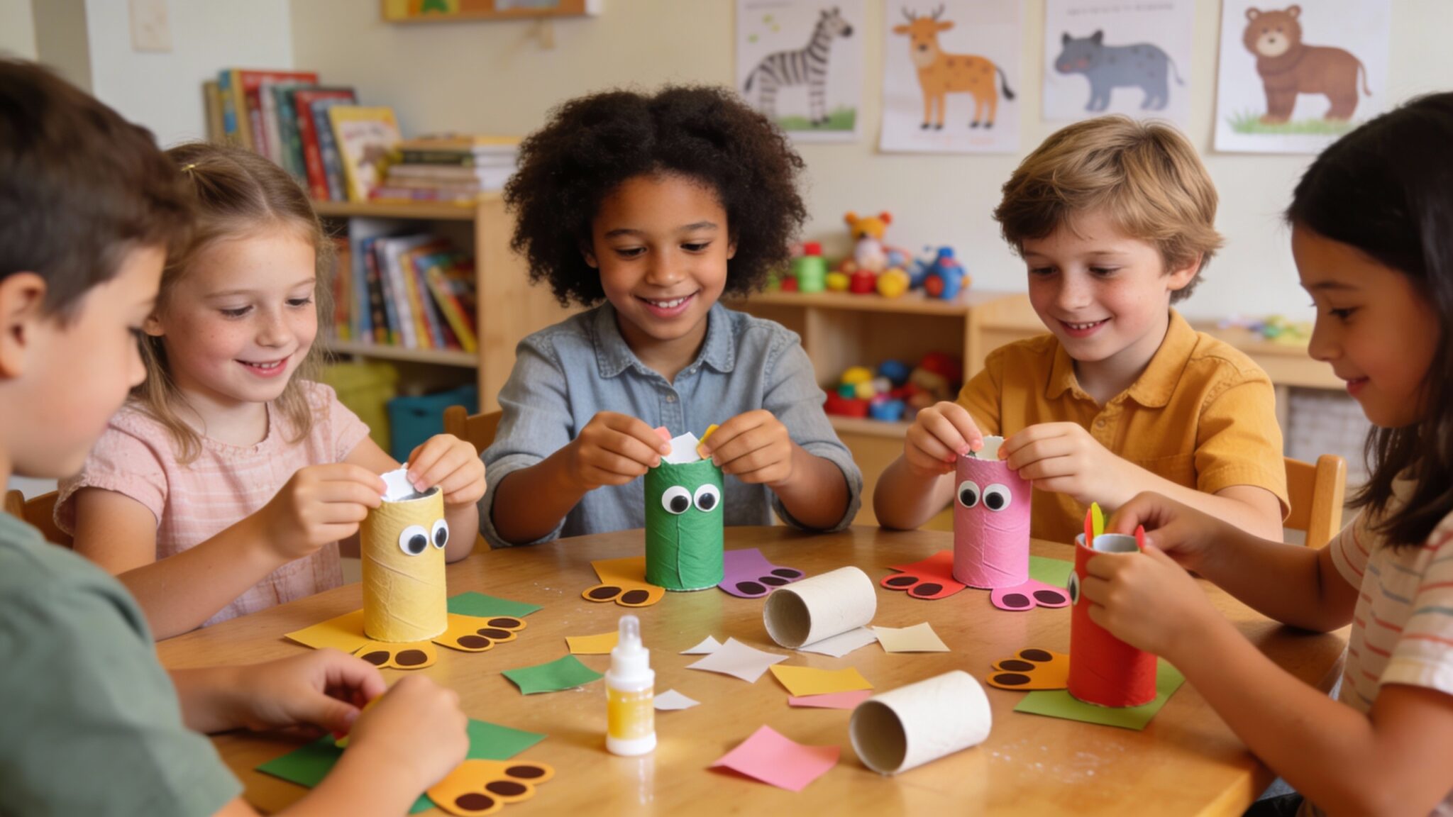 Bricolage rouleau papier toilette animaux